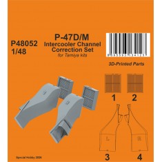 1/48 P-47D/M Intercooler Channel Correction Set for Tamiya kits