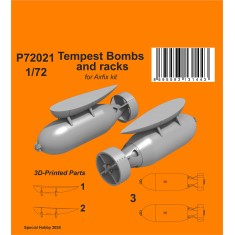 1/72 Tempest Bombs (1000 Lb) and Racks for Airfix kit