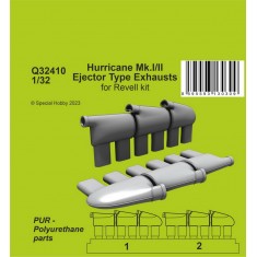 1/32 Hurricane Mk.I/II Ejector Type Exhausts for Revell kit