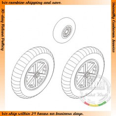 1/72 German Messerschmitt Bf-109E Wheels for Hasegawa/Tamiya kits