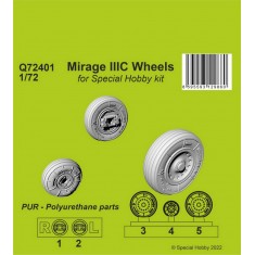 1/72 Mirage IIIC Wheels for Special Hobby kit