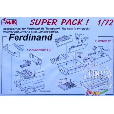 1/72 Super Pack German Ferdinand Interior and Driver's Set for Trumpeter Set