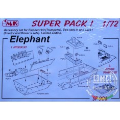 1/72 Super Pack German Elephant Interior and Driver's Set for Trumpeter Set