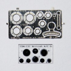 1/32 British Instrument Gauge Set (PE and film sheets)
