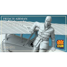 1/32 French Airman Jumping from His Nieuport