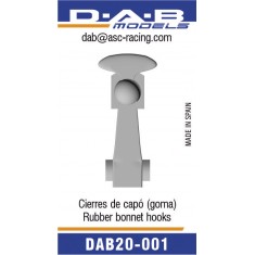 1/20 Rubber Bonnet Hooks (10pcs)