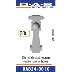 1/24 Rubber Bonnet Hooks (20pcs)