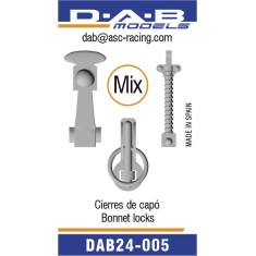 1/24 Bonnet Locks Mix (10pcs per type, total 30pcs)