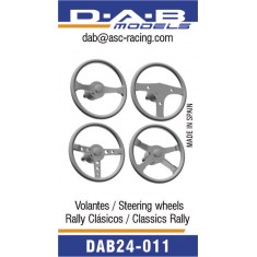 1/24 Classic Rally Steering Wheels (4pcs)