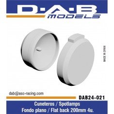 1/24 Flat Back 200mm Spotlamps (4pcs)