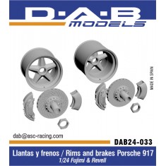 1/24 Porsche 917 Rims and Brakes for Fujimi/Revell Kit