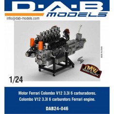1/24 Ferrari Colombo V12 Engine for Model Factory Hiro Kit