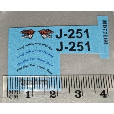 1/72 F-16 Decal - NATO Tiger Meet J-251 Pilot capt Peter Fingers Jansen