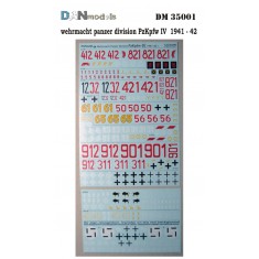 Decals for 1/35 Wehrmacht Panzer Division Markings 1941-1942