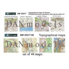 1/35 East Ukraine ATO Zone Topographic Maps 2014-15 (44pcs)