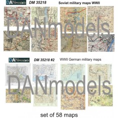 1/35 WWII German & Soviet Topographic Maps (58pcs)