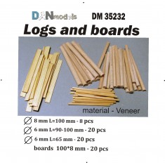 1/35 Logs & Boards Veneers Material Set (68pcs)