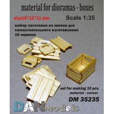 1/35 Boxes Veneers Material Set Vol.3 (for making 10pcs, 18x12x11mm)