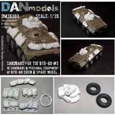 1/35 Russian BTR-80 Sandbags,Crew Spare Wheels (6 resin detal & bonus)