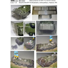 1/35 East Ukrainian ATO Zone BTR-70/80 Metal Protection - Beds & Grid