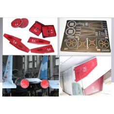 1/48 Sukhoi Su-27 Exhaust & Air Intakes Covers & Decals for Academy