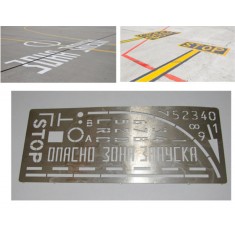 1/72 Airport Concrete Cover Marks Painting Stencil