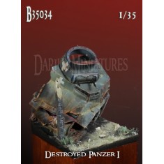 1/35 Sceneries Base - WWII Destroyed Panzer I (60mm x 60mm)
