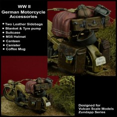 1/35 WWII German Motorcycle Accessories for Vulcan Scale Models Zundapp Series kit