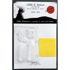1/72 Nakajima J1N2 Gekko Vacu Canopies & Masking for Fujimi kits