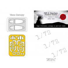 1/72 F-9F Vacu Canopy and Mask (open/closed) Masking for Hobby Boss kits
