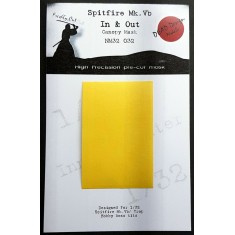1/32 Supermarine Spitfire Mk.V In & Out Canopy Masking for Hobby Boss kits