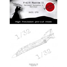 1/32 F-4J/S Phantom II National Insignias Masking for Tamiya kits
