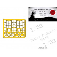 1/32 Sea Hurricane Mk.II c Masks (In and Out) for Revell kits