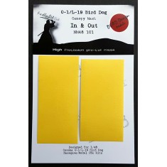 1/48 Cessna O-1 Bird Dog In & Out Canopy Masking for Hasegawa kits