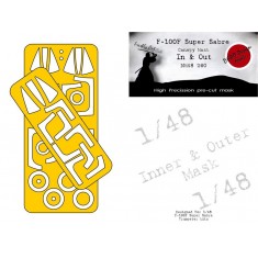 1/48 F-100F Super Sabre In and Out Masking for Trumpeter kits