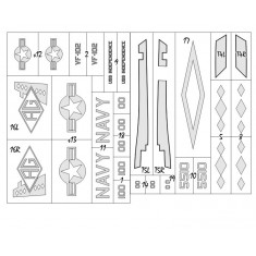 1/48 F-4J/S Phantom II National Insignias Masking for Academy kits