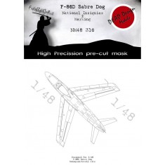 1/48 F-86D Sabre Dog Insignias Masking for Monogram kits