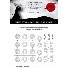 1/48 P-40E Warhawk National Insignia Signs Masks for Eduard kits