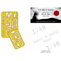 1/48 R/F-101B Voodoo In n Out Masks for Revell kits