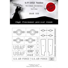 1/48 R/F-101B Voodoo National Insignia Signs Masks for Revell kits