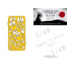 1/48 TF-104DJ/G Starfighter In and Out Mask for Kinetic/Eduard kits