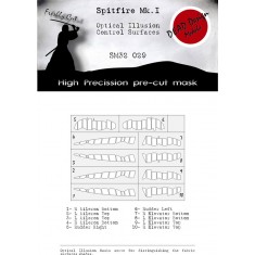 1/32 Spitfire Mk.I Control Surfaces Masking for Kotare kits