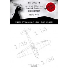 1/32 Messerschmitt Bf 109G-6 Control Surfaces Masks for Border kits
