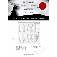 1/32 Messerschmitt Bf 109G-10 Control Surfaces Masks for Border kits