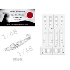 1/48 Bell P-39N Airacobra Control Surfaces Masking for Arma Hobby kits