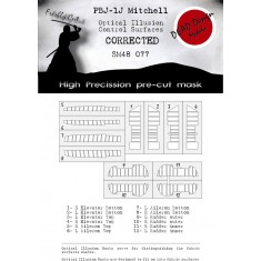 1/48 PBJ-1J Mitchell Control Surfaces Masks for HK Models kits