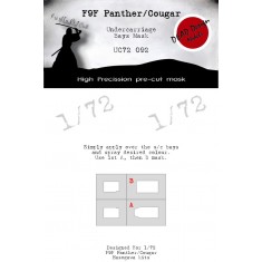 1/72 F9F Panther/Cougar Undercarriage Bays Mask for Hasegawa kits