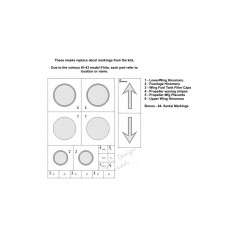 1/32 Nakajima Ki-43 II National Insignias w/White Outline Masking for Hasegawa