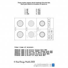 1/48 Mitsubishi A6M3 m.22 National Insignias w/White Outline Masking for Eduard kits
