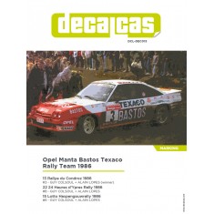 1/24 Opel Manta 400 Group B Team Bastos Texaco Rally 1986 Decal for Belkits